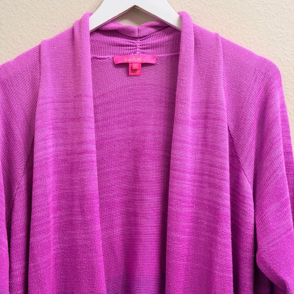 Lilly Pulitzer Tatum Cardigan Marbled Ombre Orchid Oasis Purple Pink Size XXL - Picture 3 of 12